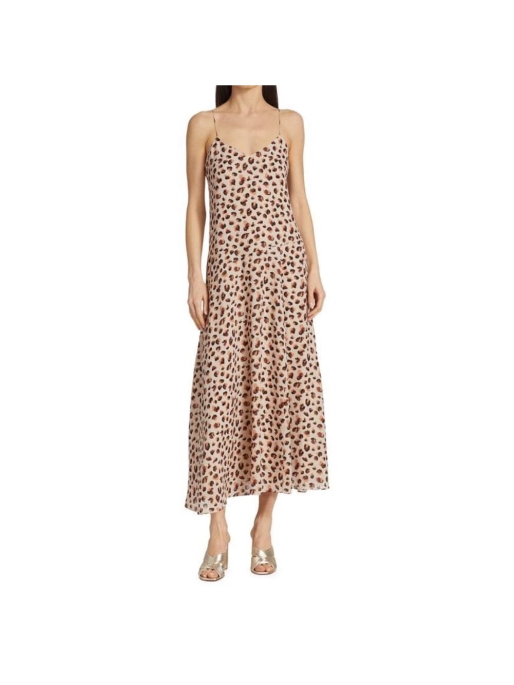 Theory Silk Leopard Maxi Dress
